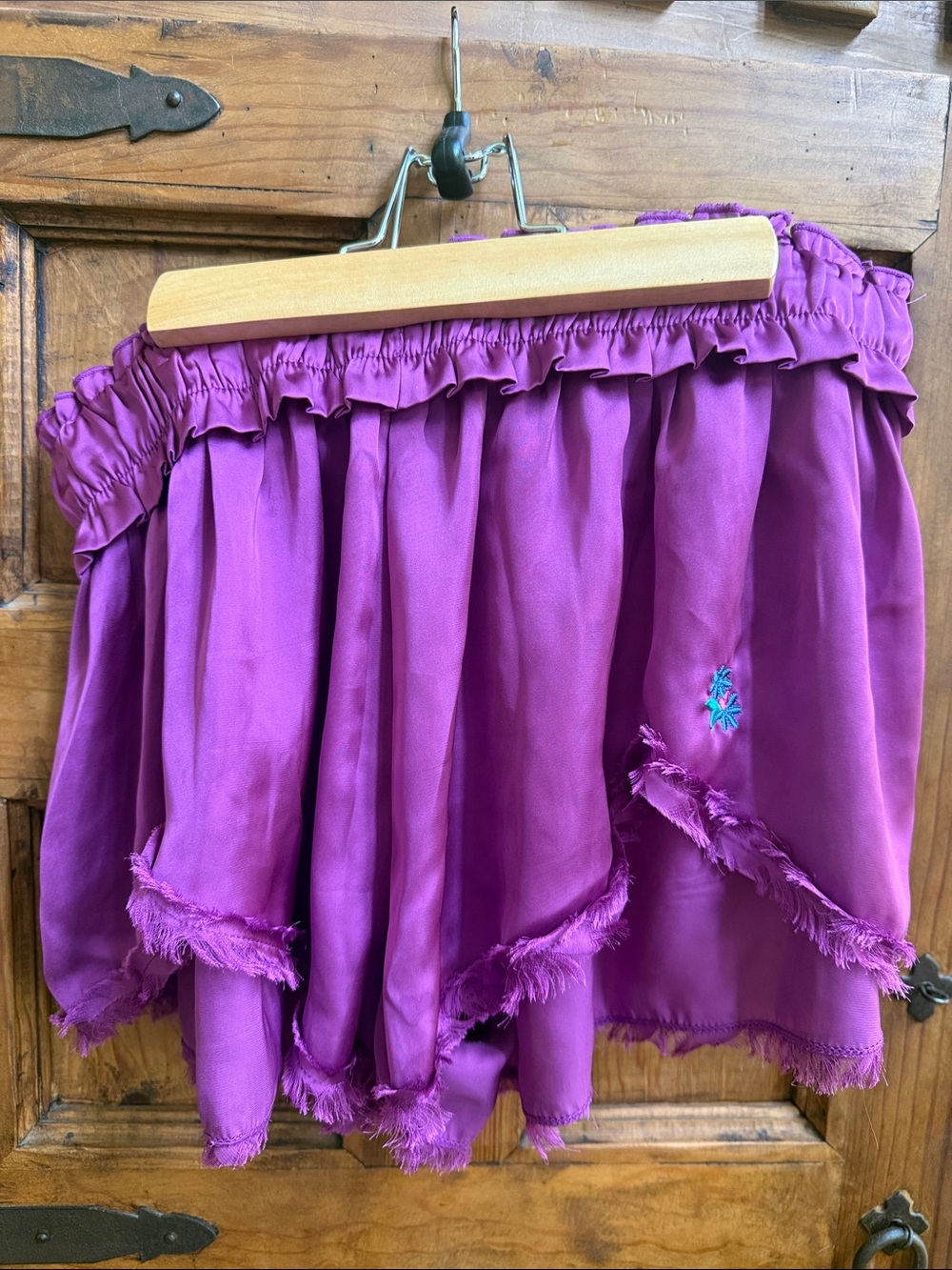 Free people sz M Ruffled Mini sleep shorts tap pants like new